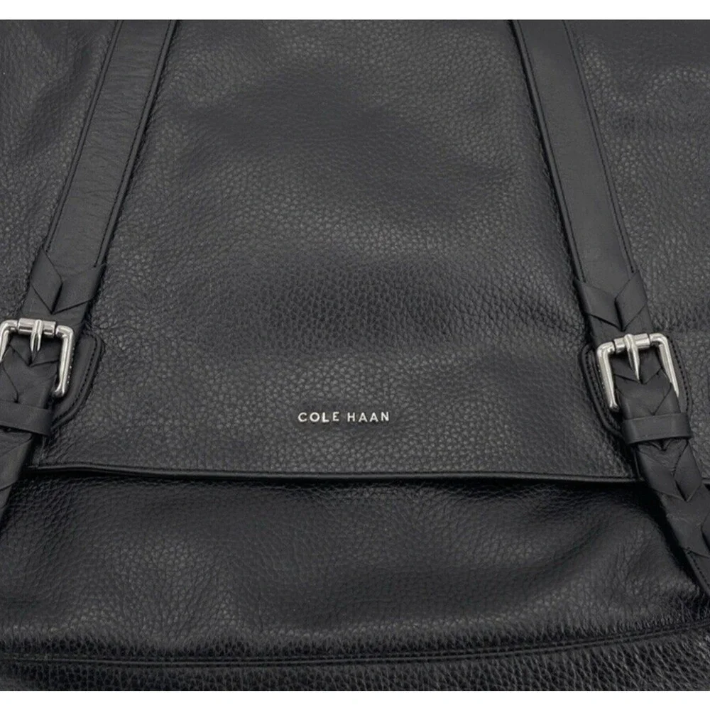 Cole Haan‎ Messenger Bag Black Pebble Leather CHRM11002 Storage Cover